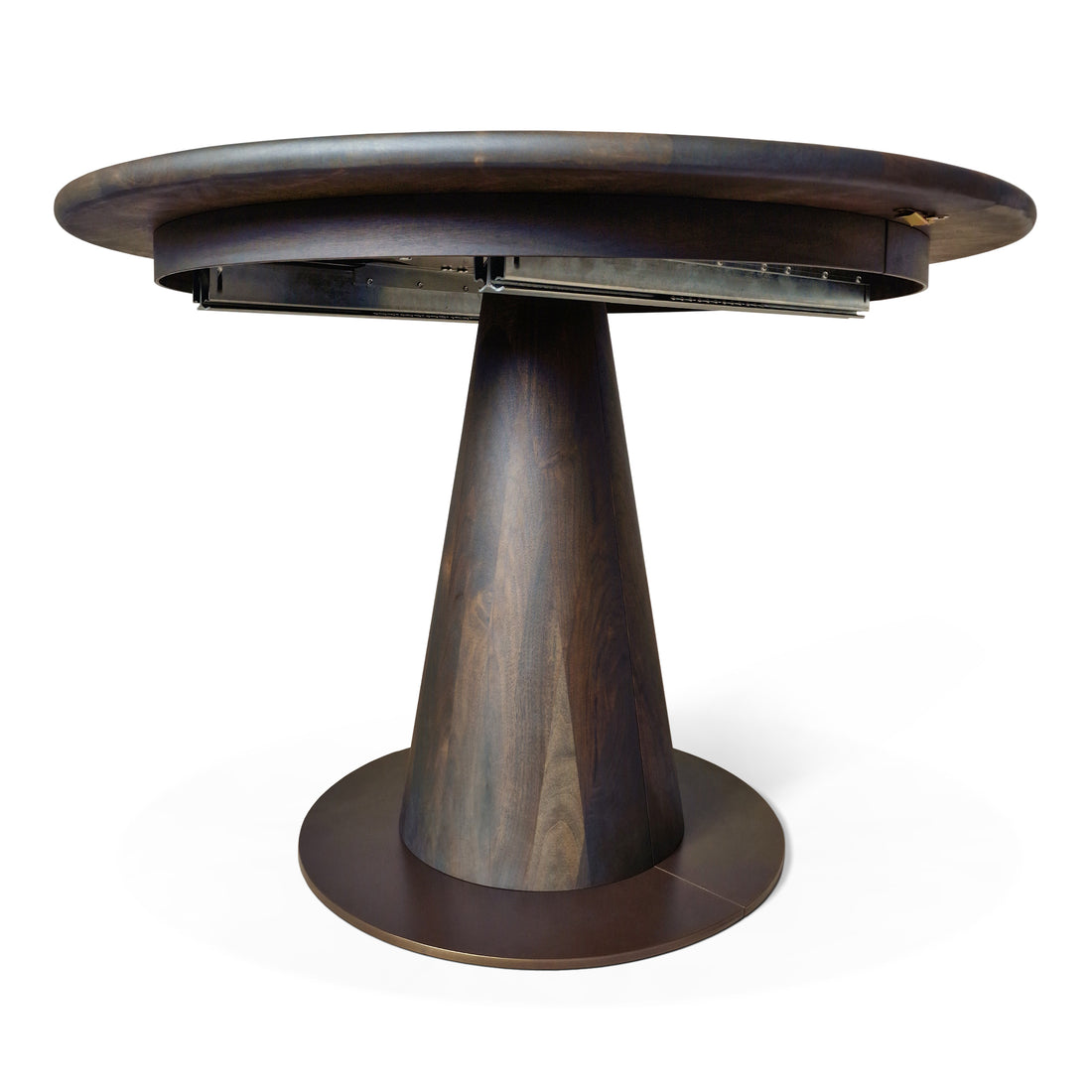 Liana Walnut Round Extendable Dining Table