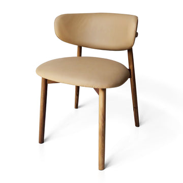 Ella Walnut Dining Chair Leather
