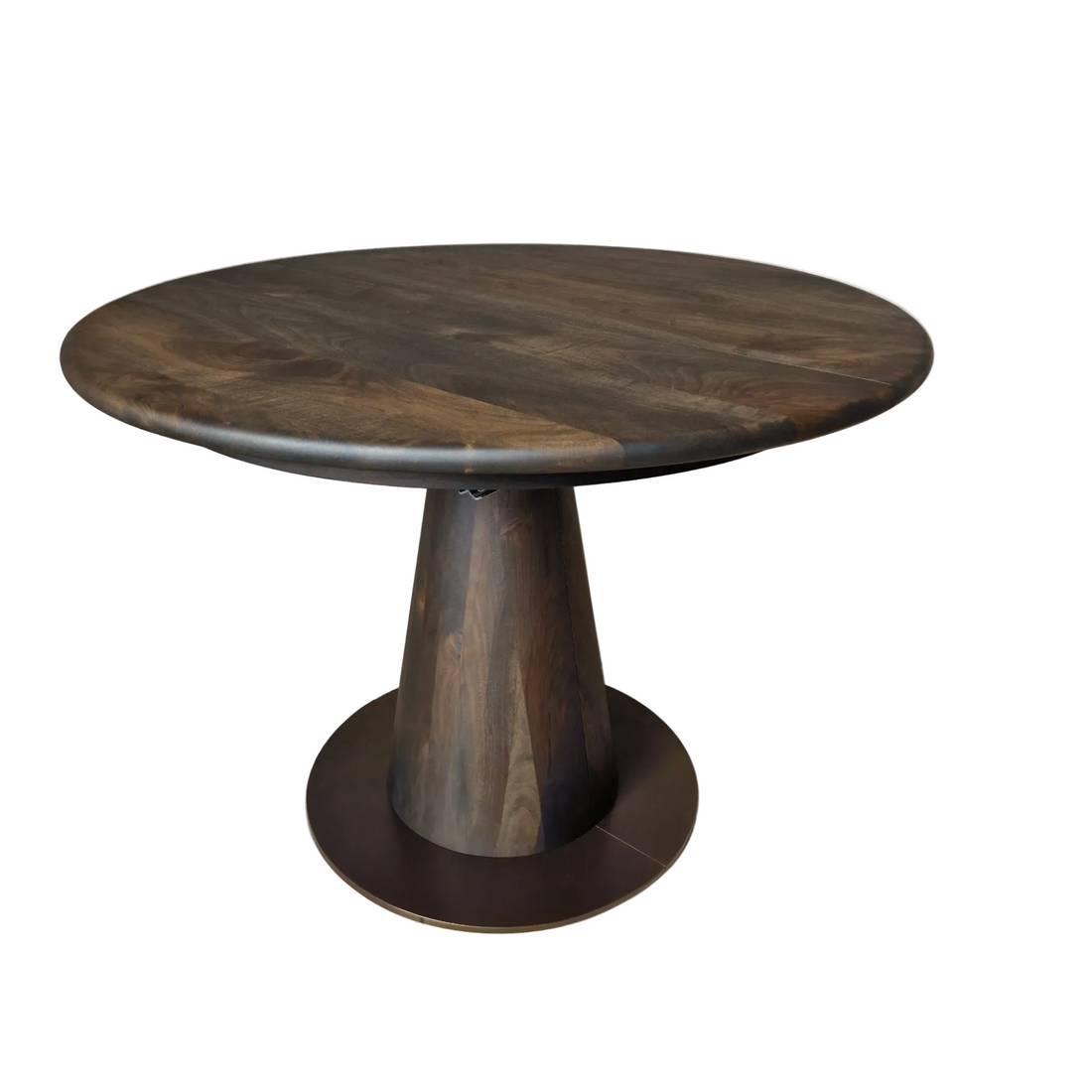 Liana Round Extendable Dining Table in Charcoal Walnut