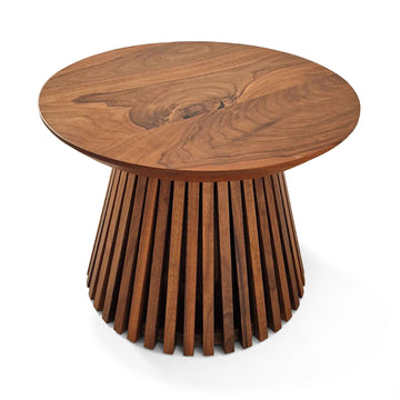 Vivien Chocolate Round Walnut soffbord